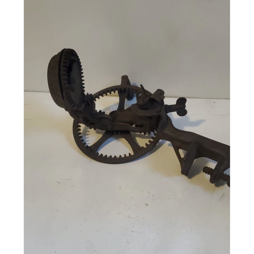 Antique Hudson Parer Co IronApple Peeler Pat. 1882‎ missing blade